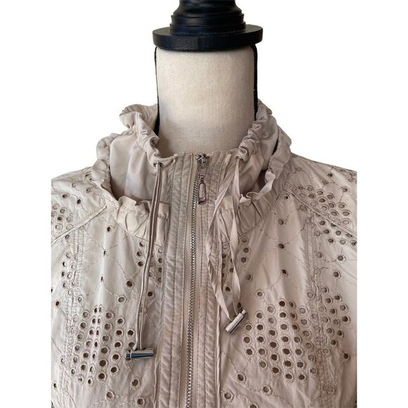 White House black-market 3/4 sleeves drawstrings eyelet women’s jacket size 6 - Picture 6 of 16